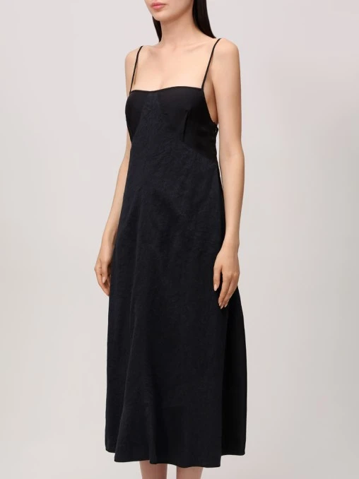 Платье из хлопка и вискозы JIL SANDER