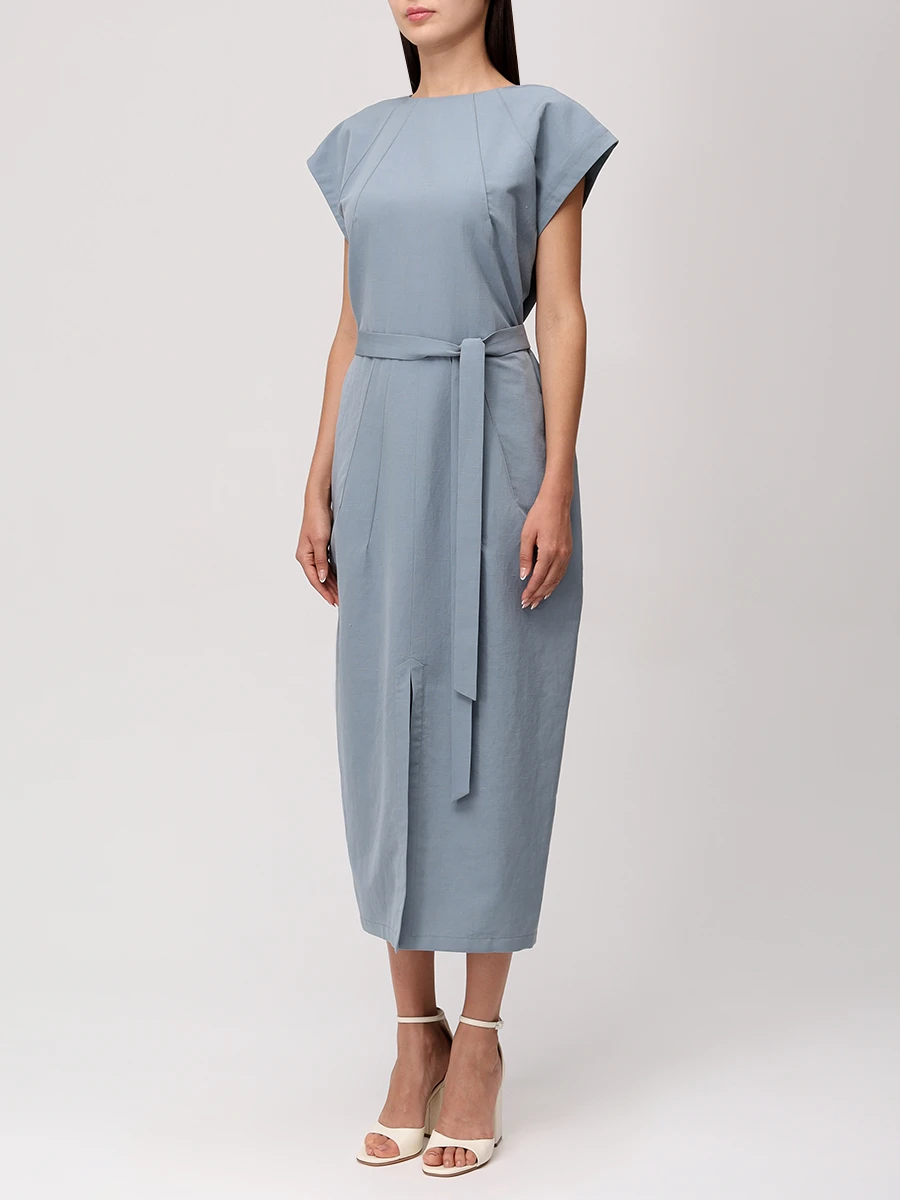 Платье из хлопка и льна Евгения