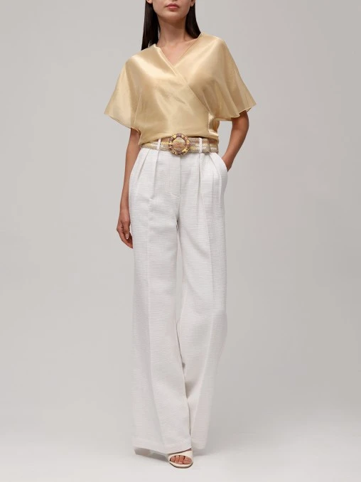 Блуза Лотос из вискозы и шелка HANUM