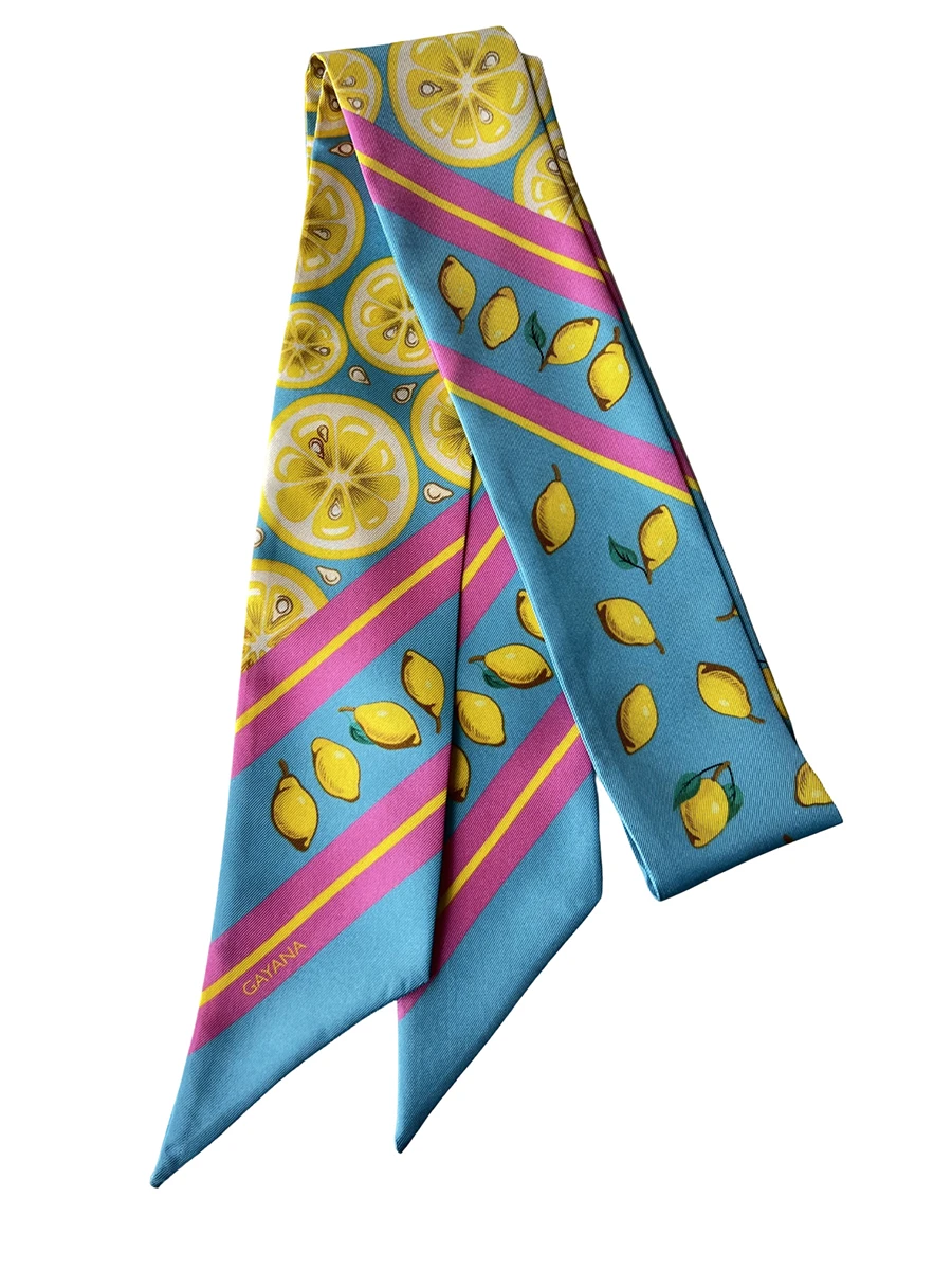 Твилли шелковое Лимоны