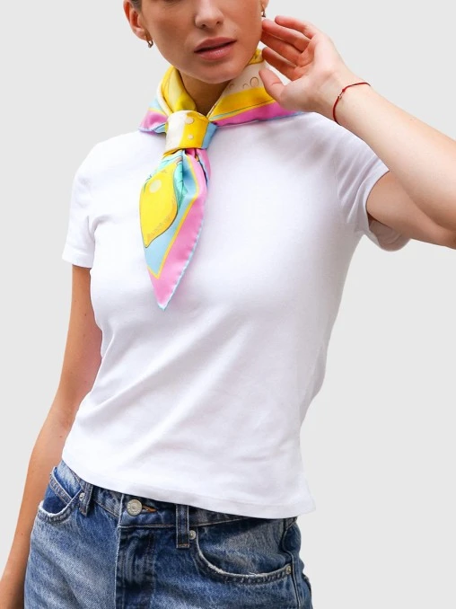 Платок шелковый Лимон GAYANA