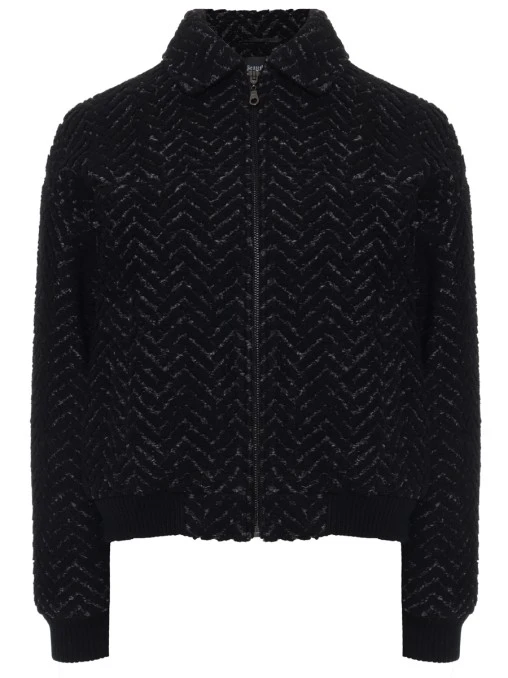 Бомбер Zigzag шерстяной FEMME DE BEAUMONDE