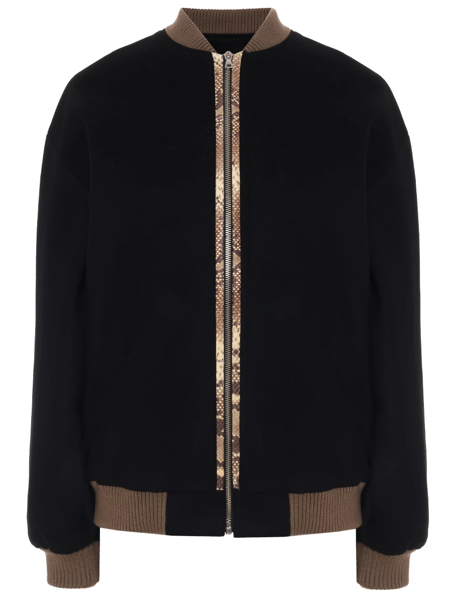 Бомбер Deep black шерстяной