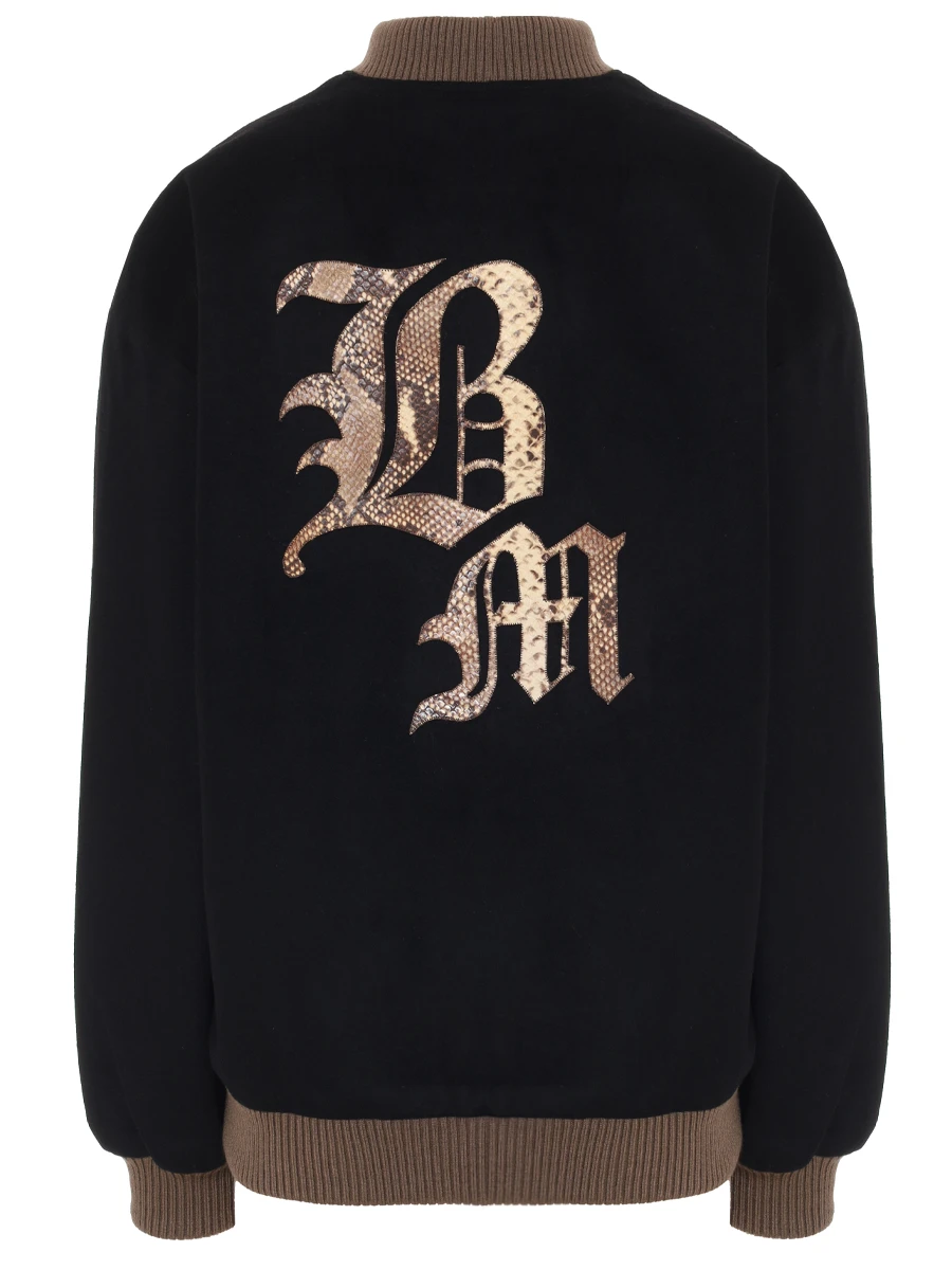 Бомбер Deep black шерстяной