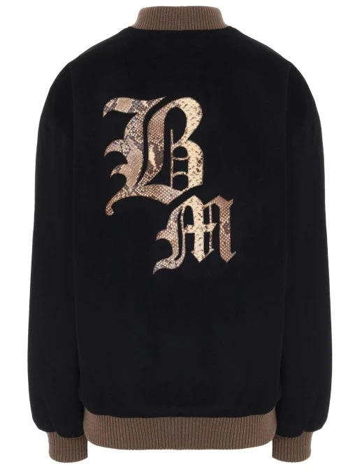 Бомбер Deep black шерстяной FEMME DE BEAUMONDE