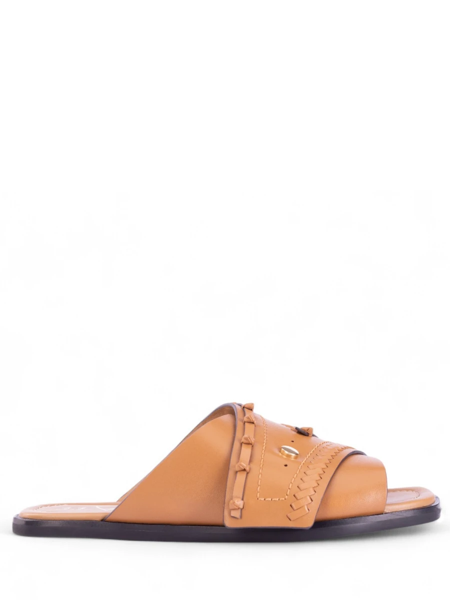 Шлепанцы кожаные