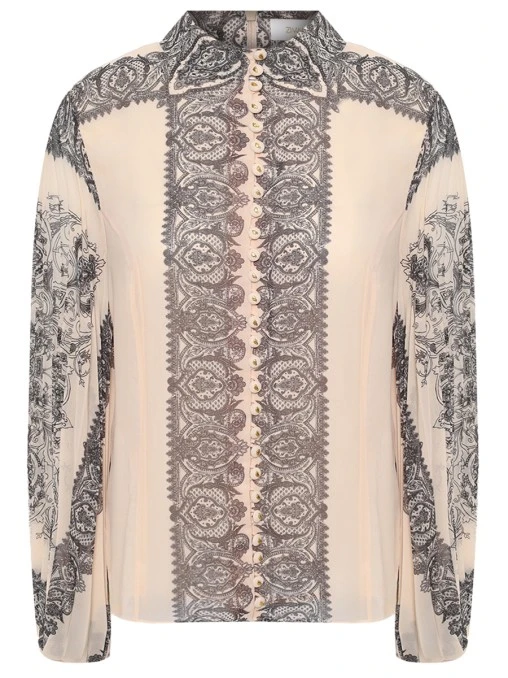 Блуза с принтом ZIMMERMANN