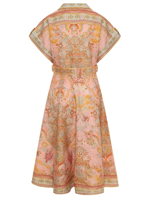 Платье-рубашка льняное ZIMMERMANN