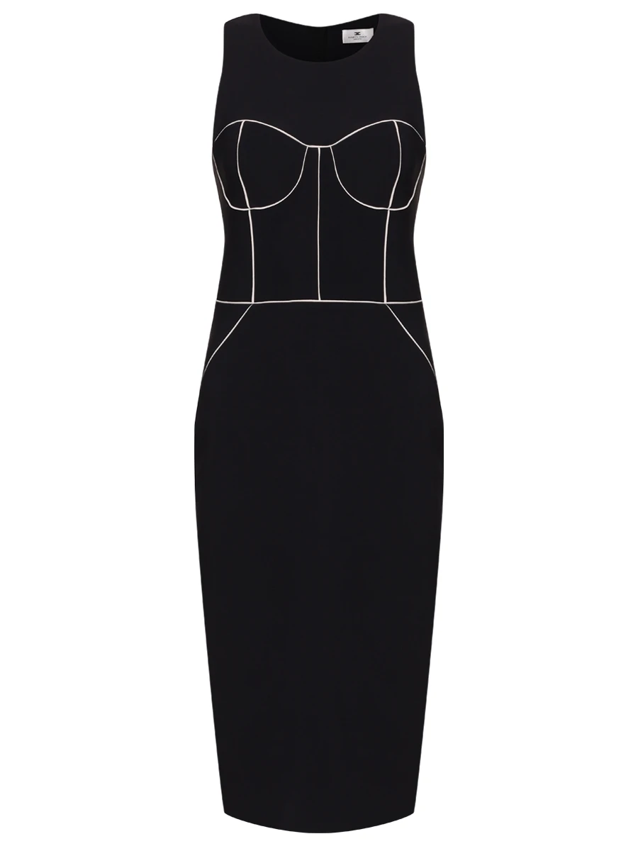 Платье-футляр из крепа