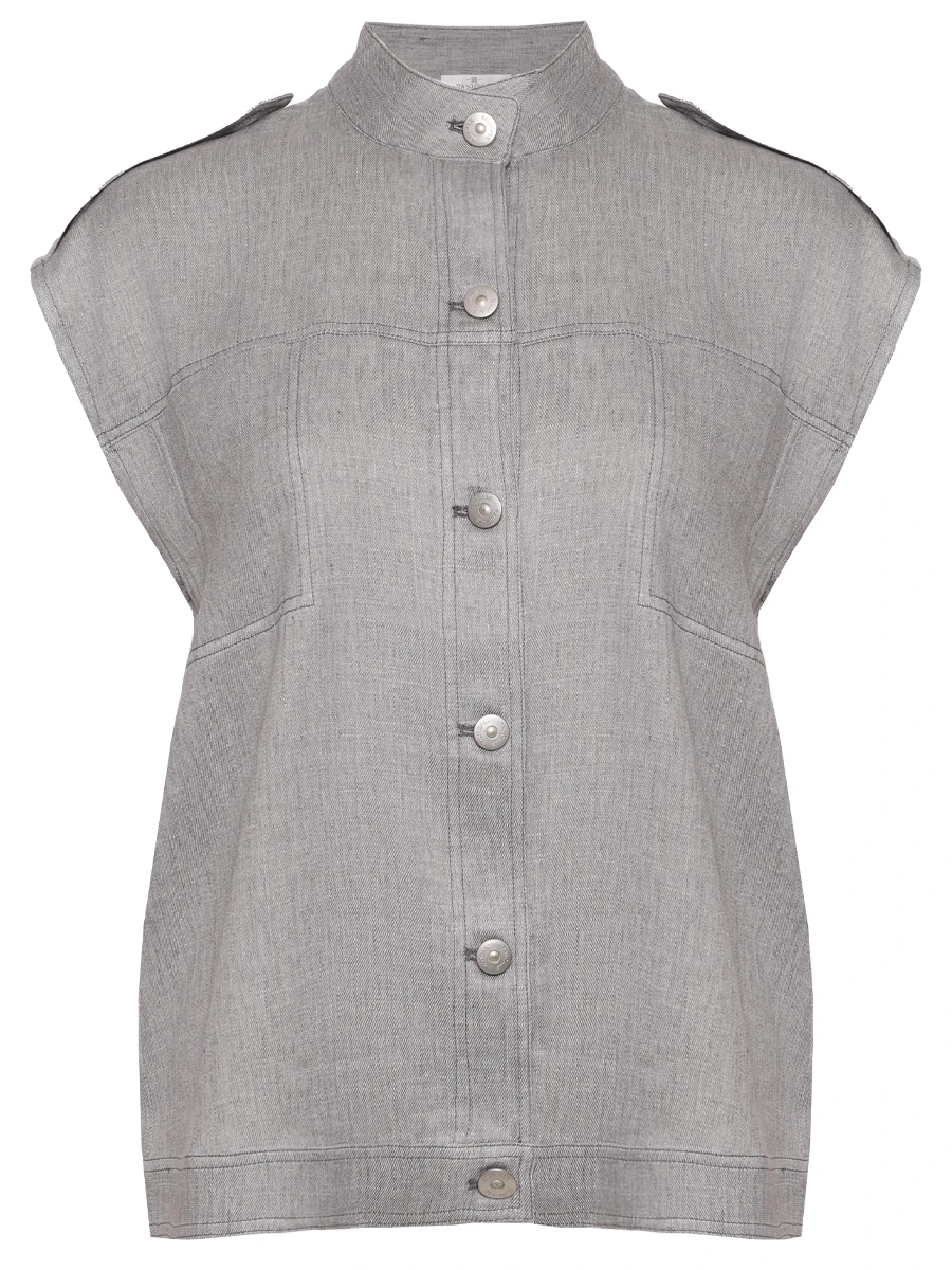 Жилет из вискозы и льна