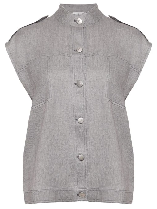 Жилет из вискозы и льна PANICALE