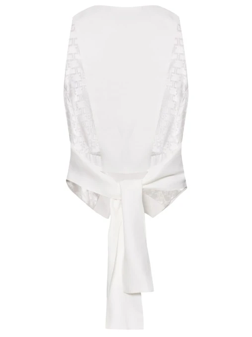 Жилет из вискозы и льна ELISABETTA FRANCHI