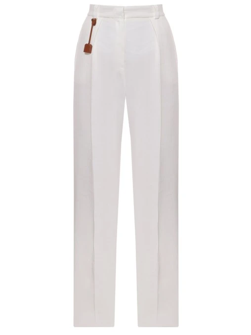 Брюки из вискозы и льна ELISABETTA FRANCHI