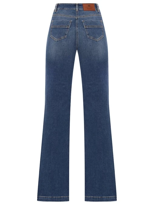 Джинсы-клеш хлопковые ELISABETTA FRANCHI