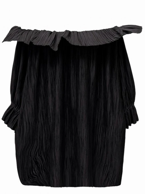 Блуза HERITAGE PLEATED однотонная SOROKA ON COURSE