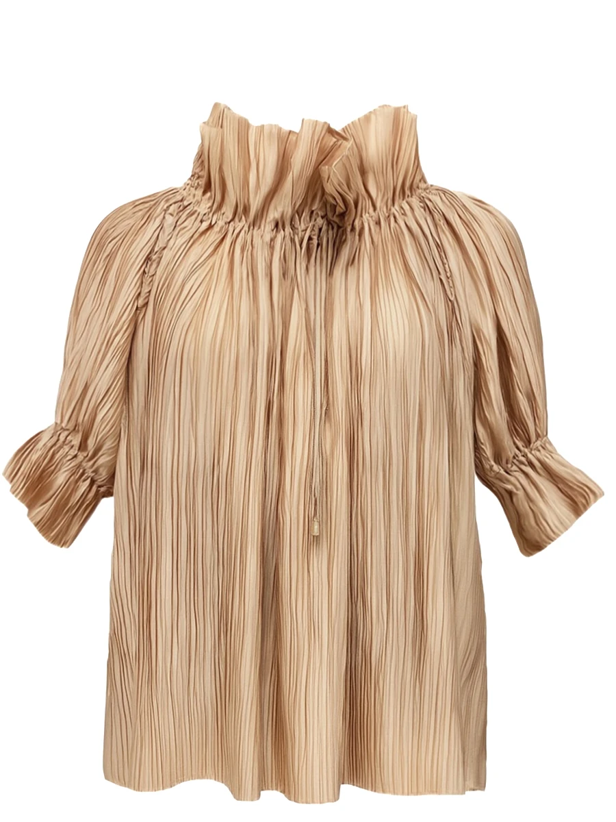 Блуза HERITAGE PLEATED однотонная
