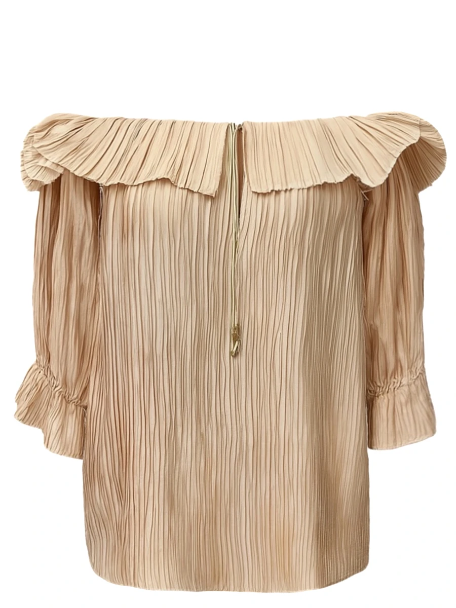 Блуза HERITAGE PLEATED однотонная