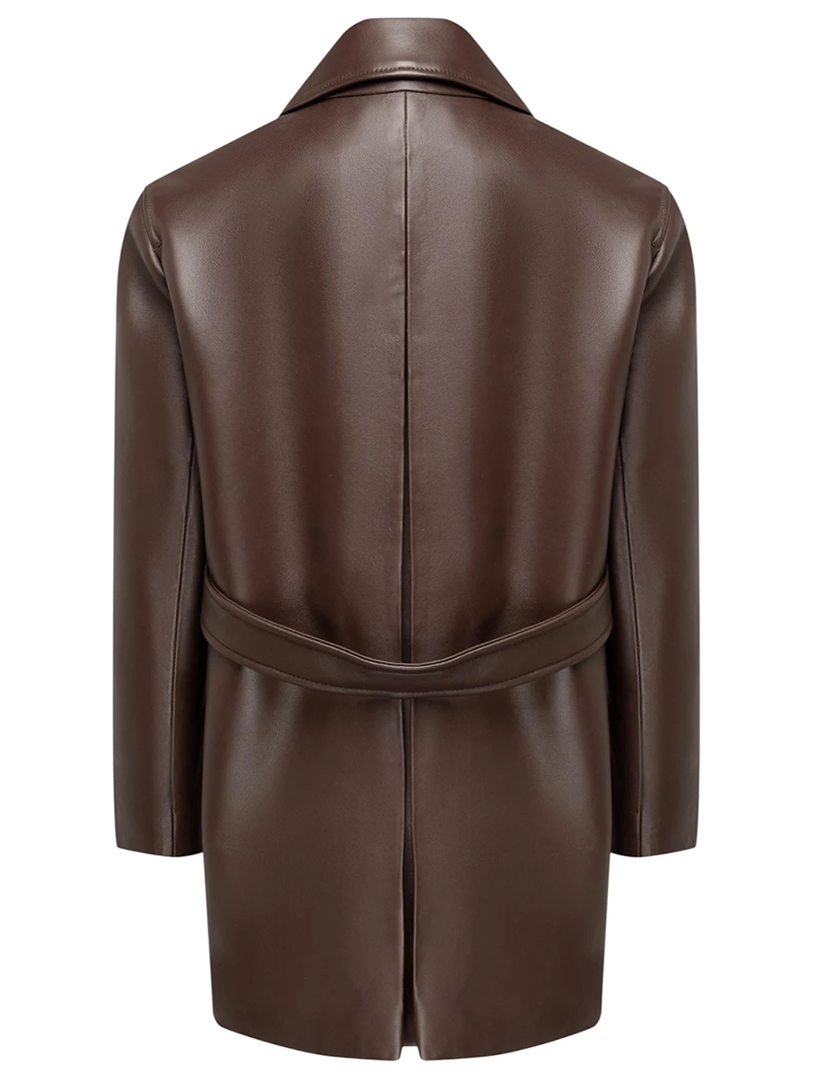 Тренч кожаный