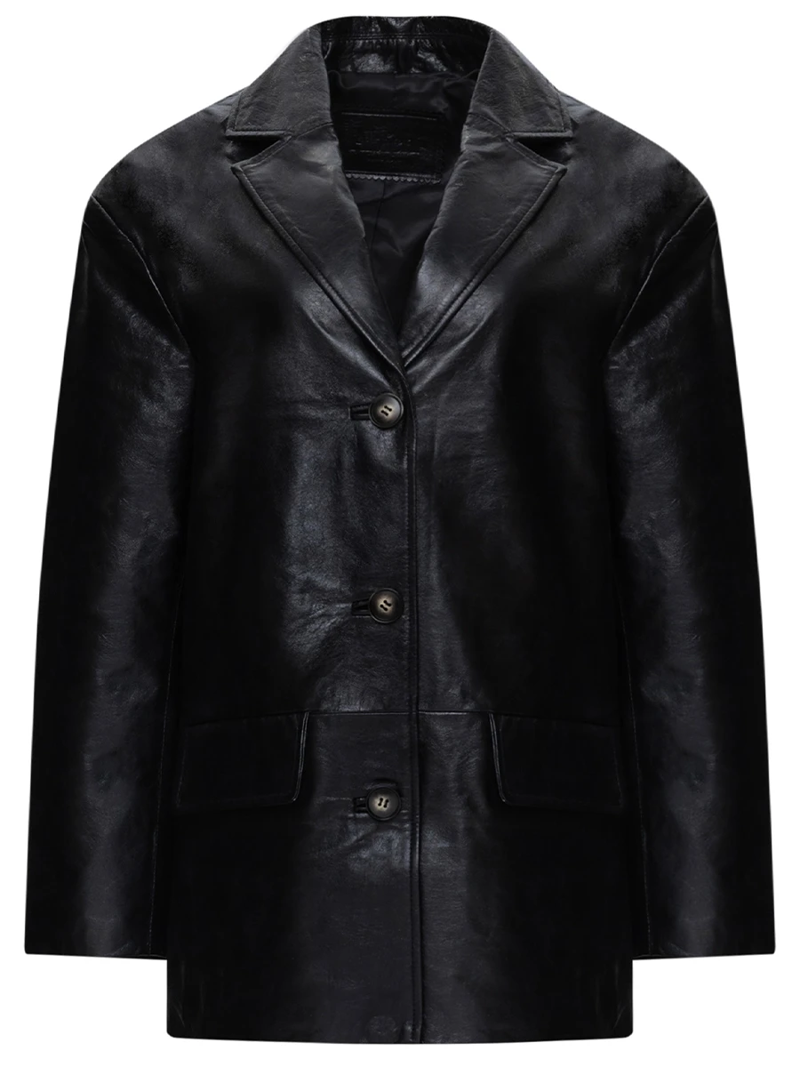 Пиджак кожаный