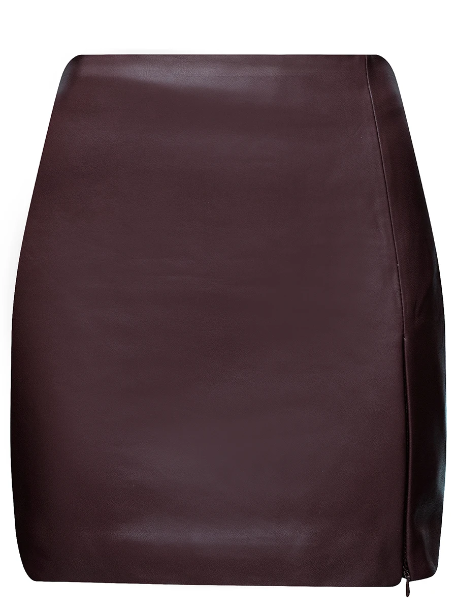 Юбка кожаная