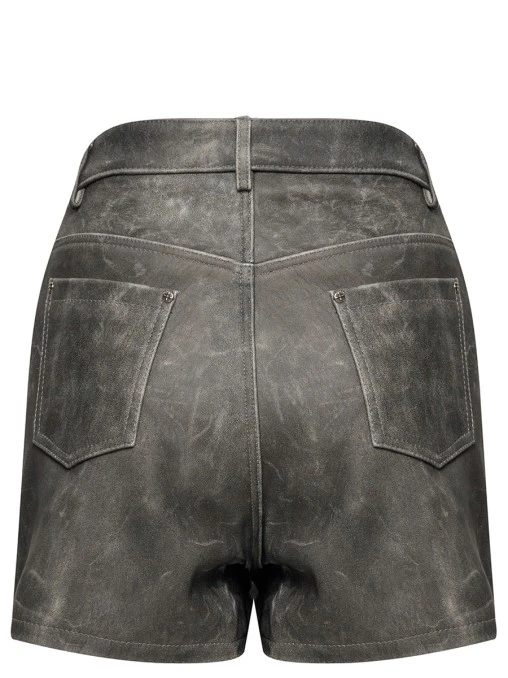 Шорты-юбка из кожи ALVICHI
