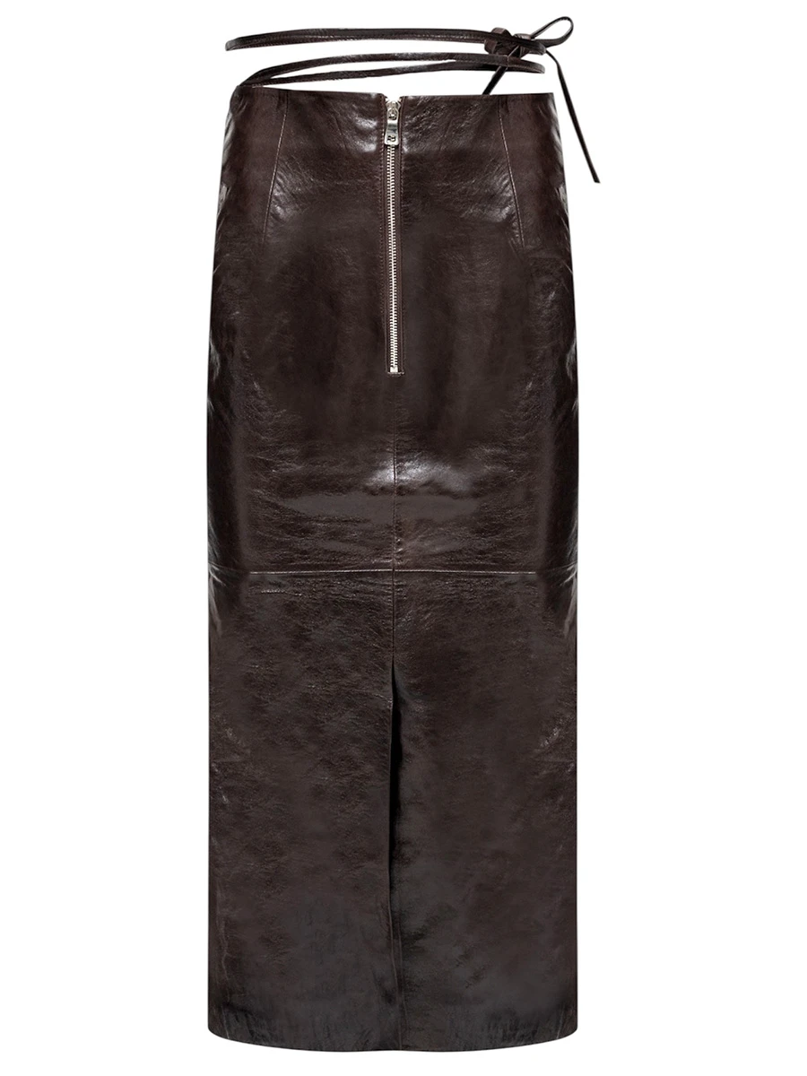 Юбка кожаная