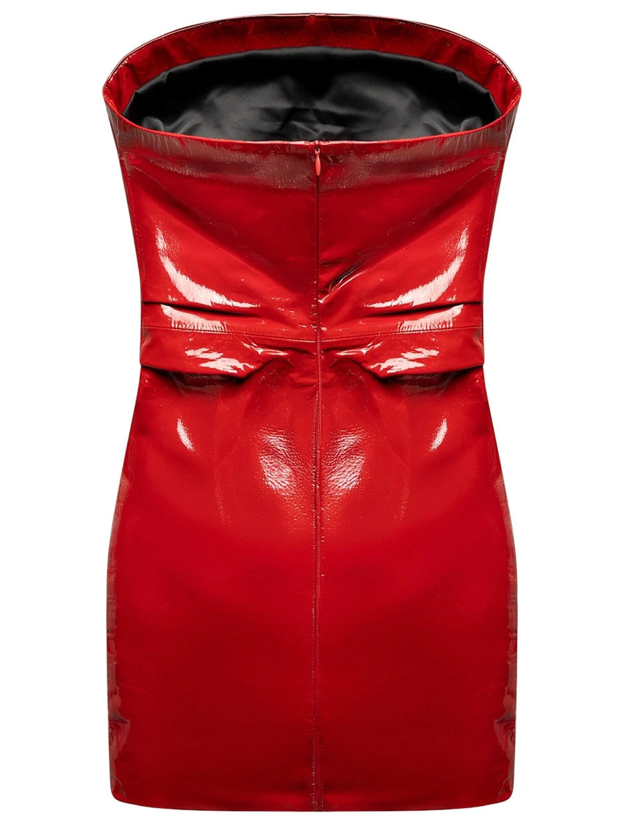 Платье кожаное