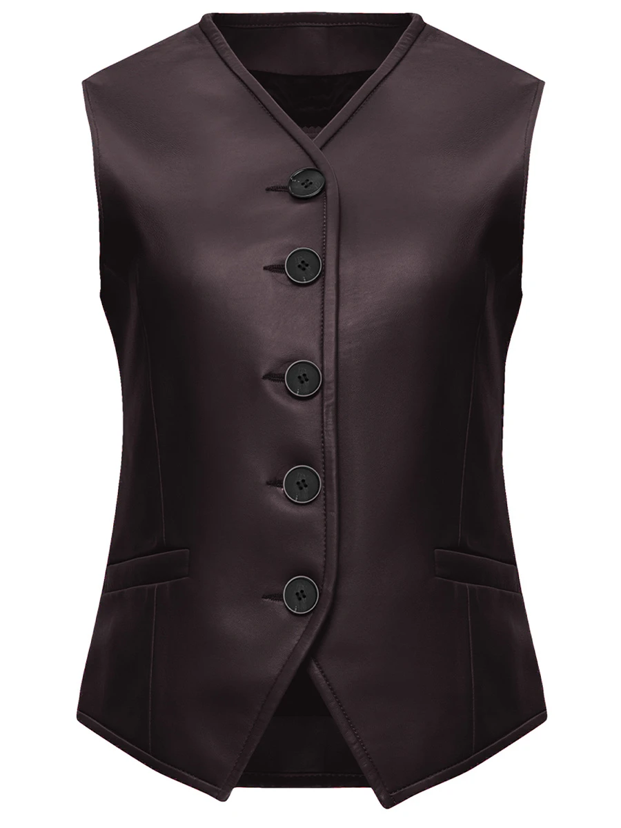 Жилет кожаный