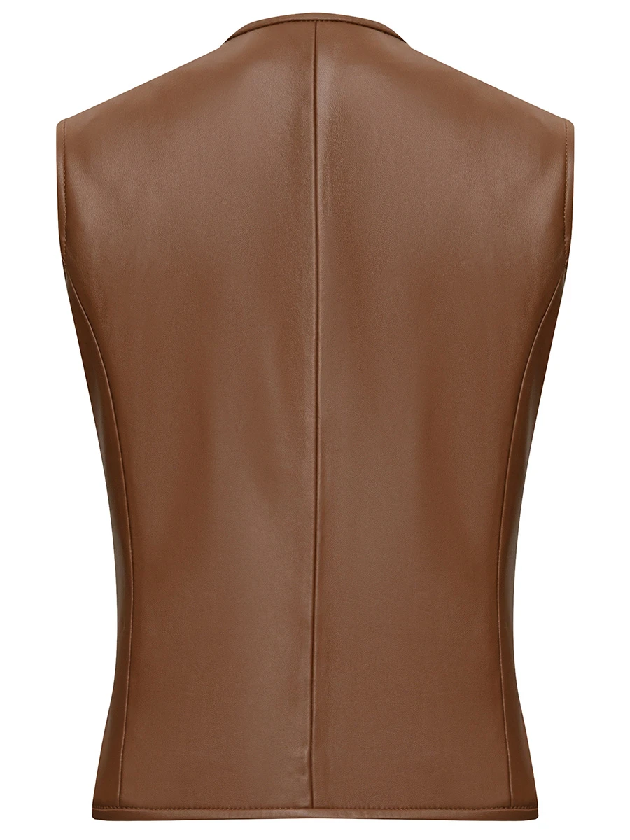 Жилет кожаный