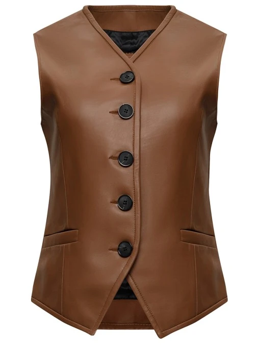 Жилет кожаный ALVICHI