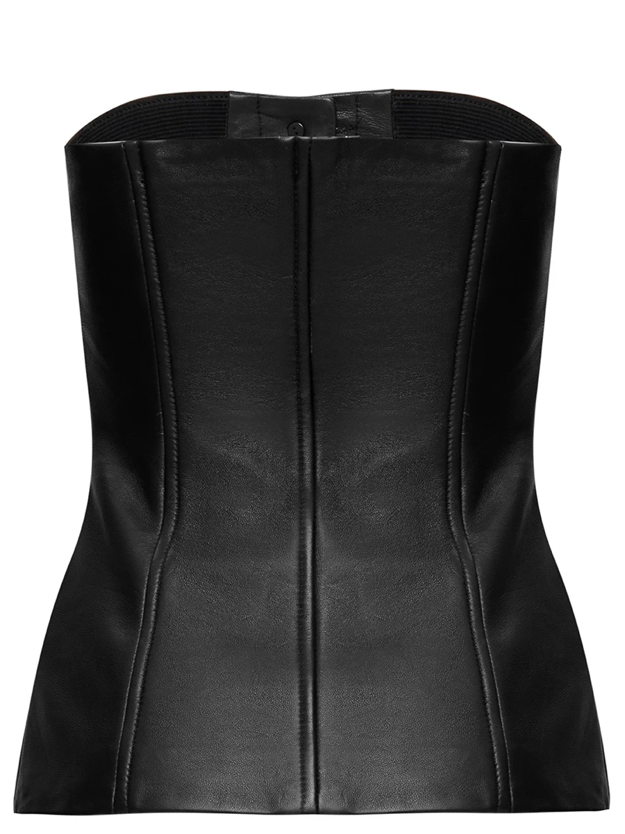 Топ кожаный