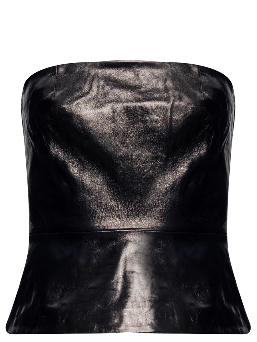 Топ кожаный