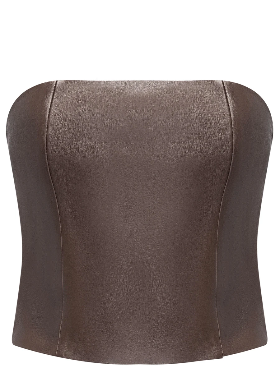 Топ кожаный