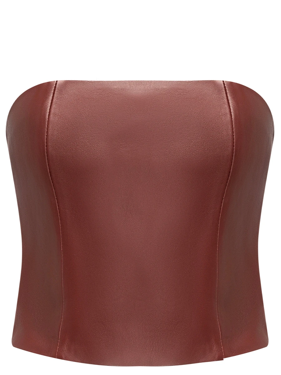 Топ кожаный