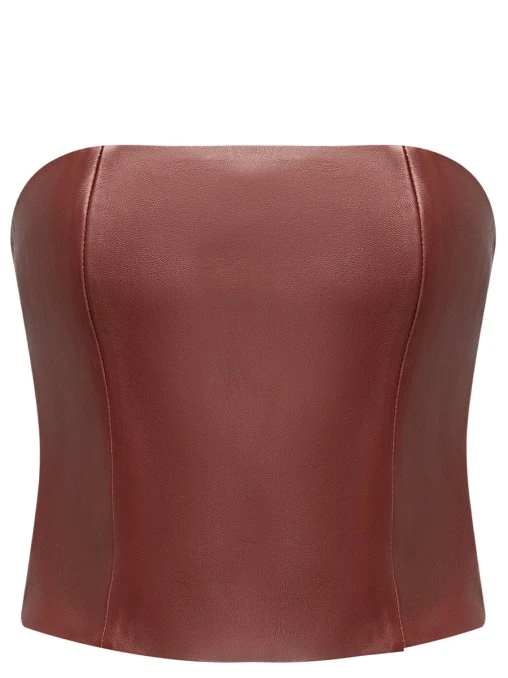 Топ кожаный ALVICHI
