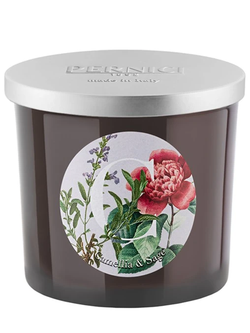 Свеча ароматическая Camellia & Sage Камелия и Шалфей 200г PERNICI