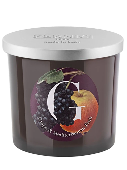 Свеча ароматическая Grape & Mediterranean fruit Виноград и Средиземноморские фрукты 200г PERNICI