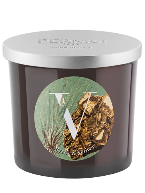 Свеча ароматическая Myrrh & Vetiver Мирра и Ветивер 200г PERNICI