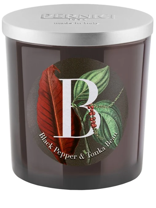 Свеча ароматическая Black Pepper & Tonka Bean Черный перец и Бобы тонка 350г PERNICI