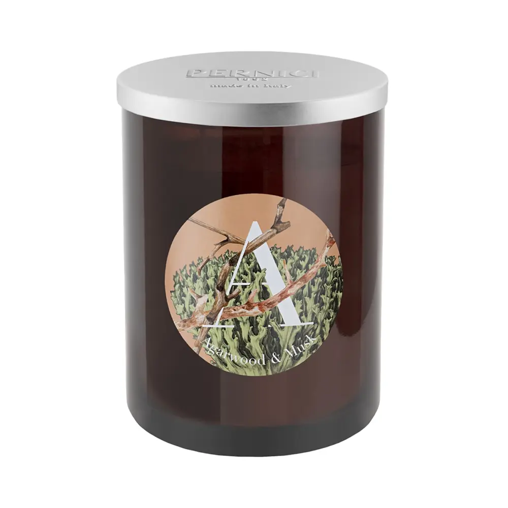 Свеча ароматическая Agarwood & Musk Агаровое дерево и Мох 900г с 3 фитилями
