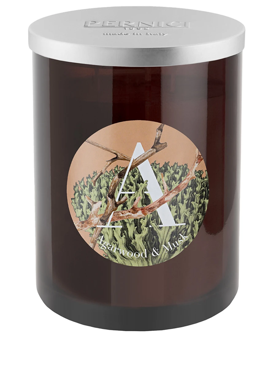 Свеча ароматическая Agarwood & Musk Агаровое дерево и Мох 900г с 3 фитилями
