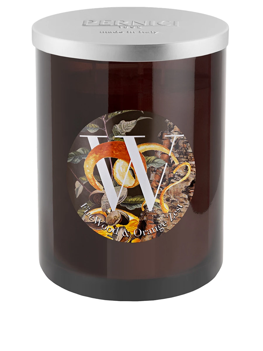 Свеча ароматическая Fire Wood & Orange Rind Жженая древесина и Цедра апельсина 900г 3 фитиля