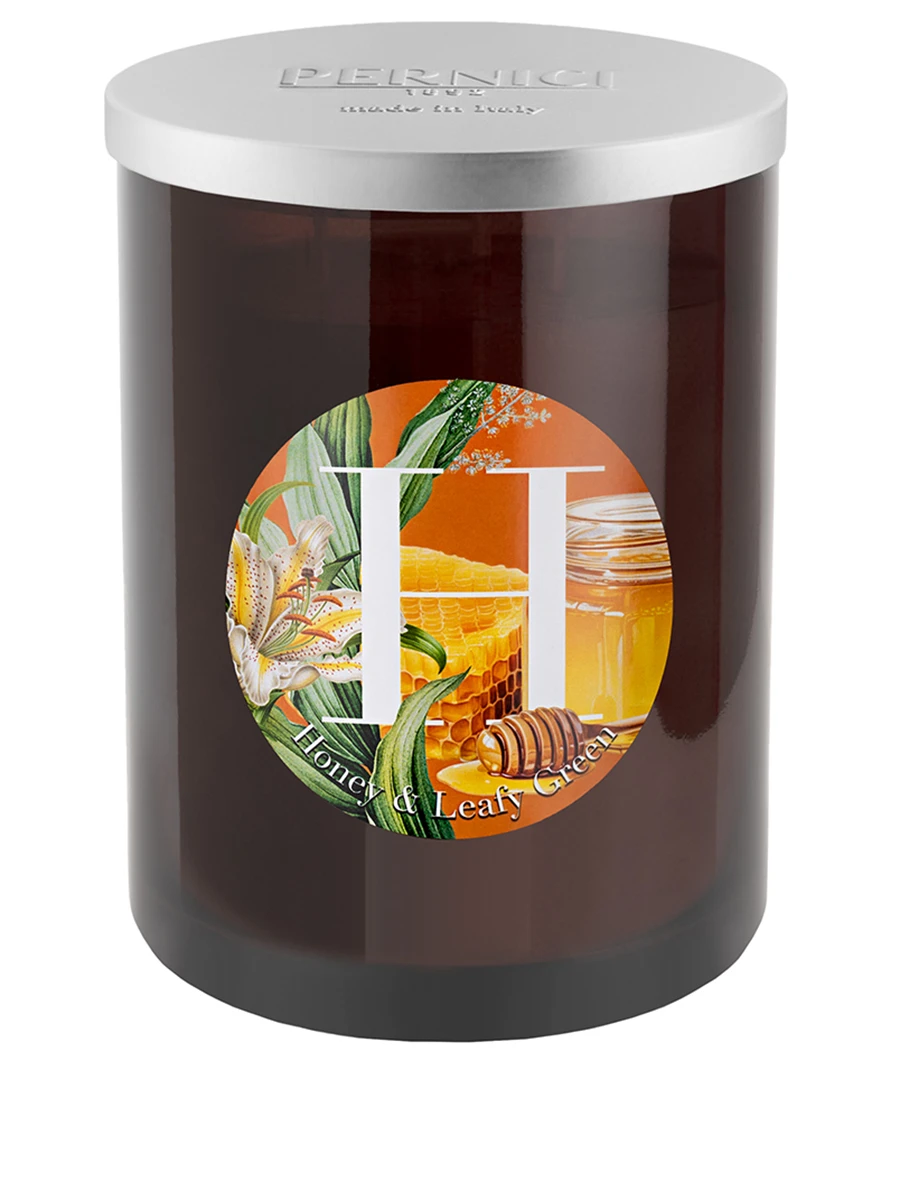 Свеча ароматическая Honey & Leafy Green Мёд и Зеленые листья 900г 3 фитиля