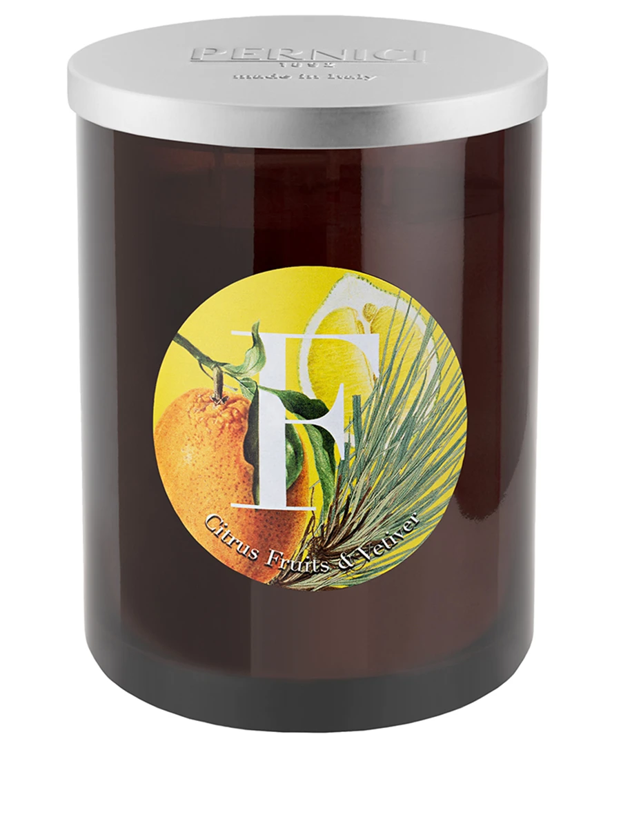 Свеча ароматическая Citrus Fruits & Vetiver Цитрусовые фрукты и Ветивер 900г 3 фитиля