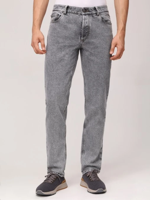 Джинсы Traditional Fit хлопковые BRUNELLO CUCINELLI