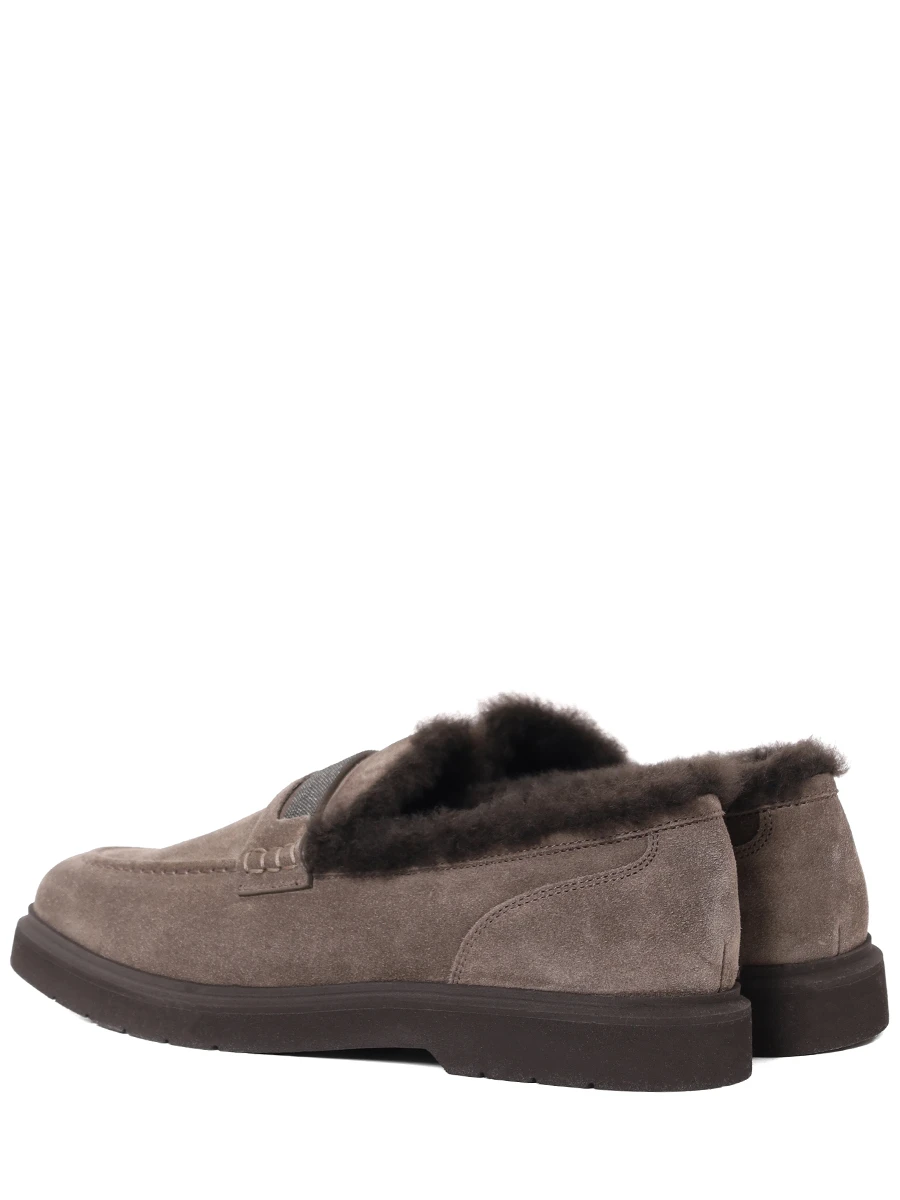Лоферы замшевые на меху