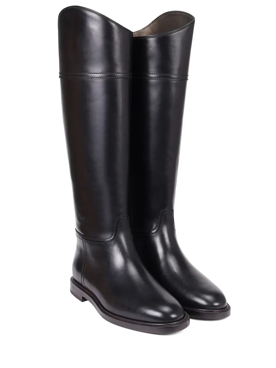 Сапоги кожаные