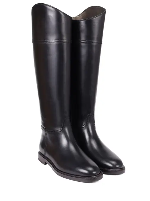 Сапоги кожаные BRUNELLO CUCINELLI