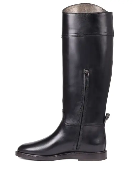 Сапоги кожаные BRUNELLO CUCINELLI