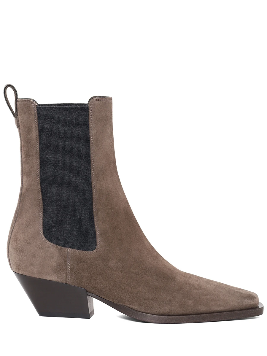 Ботильоны замшевые